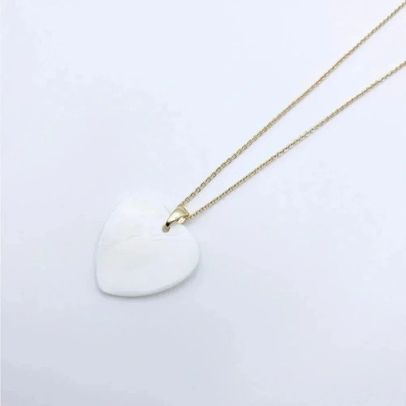 Heart Mother of Pearl Necklace - Picture 1 of 5